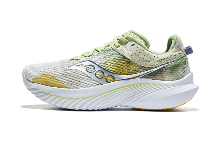 (Women) Saucony Kinvara 14 Lightweight Running Shoes White Light Green. S10823-140