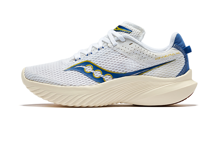 (Women) Saucony Kinvara 14 Running Shoes White/Blue - Stylish, Breathable & Cushioned S10823-136