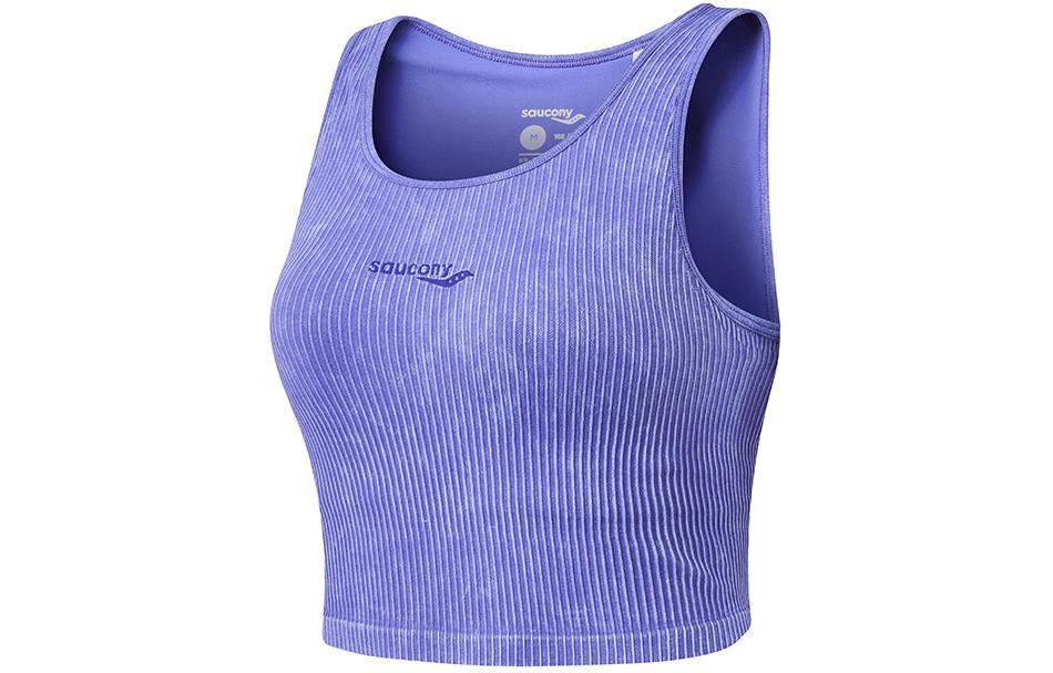 (Women) Saucony Logo Breathable Running Vest - Light Purple Blue SC1249110A-BL36