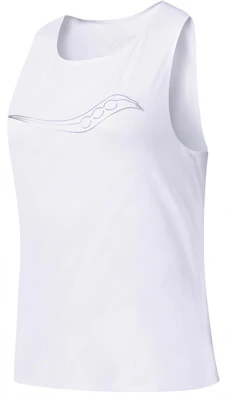 (Women) Saucony Logo Knit Breathable Comfortable Tank Top Pearl White SC1249016A-WT02 Buy (Women) Saucony Logo Knit Breathable Comfortable Tank Top Pearl White SC1249016A-WT02