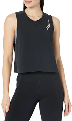 (Women) Saucony Pinnacle Relaxed Logo Knit Sleeveless Tank Top. SAW800434BK Buy (Women) Saucony Pinnacle Relaxed Logo Knit Sleeveless Tank Top. SAW800434BK