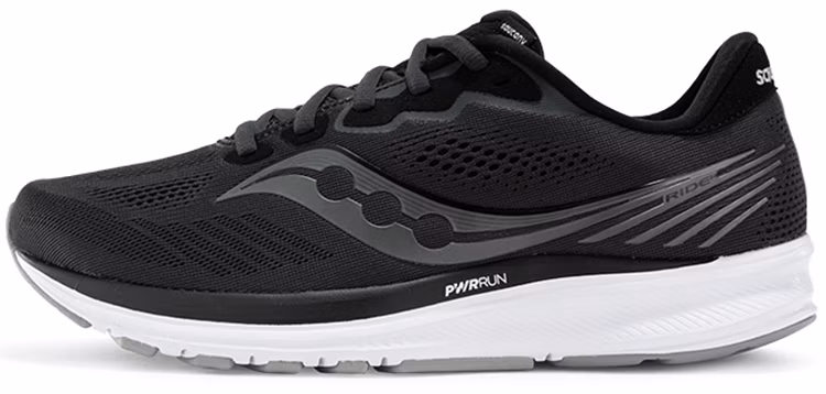 women-saucony-ride-14-running-shoes-black-white-lightweight-and-breathable-s10650-45-m-wide