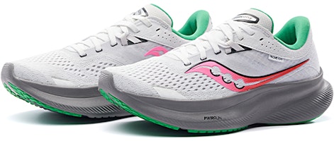 Shop Saucony Ride 16 防滑減震耐磨 低筒 跑步鞋 女款 白粉色