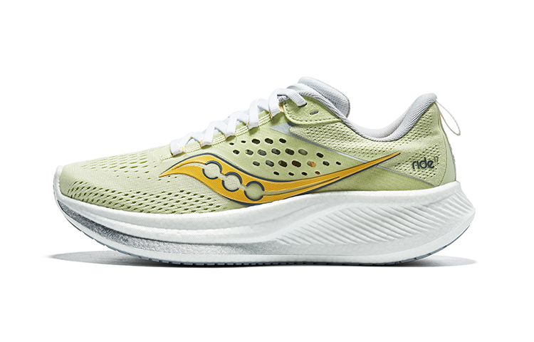 (Women) Saucony RIDE 17 Running Shoes Green/Grey - Soft, Durable, Breathable. S10924-111