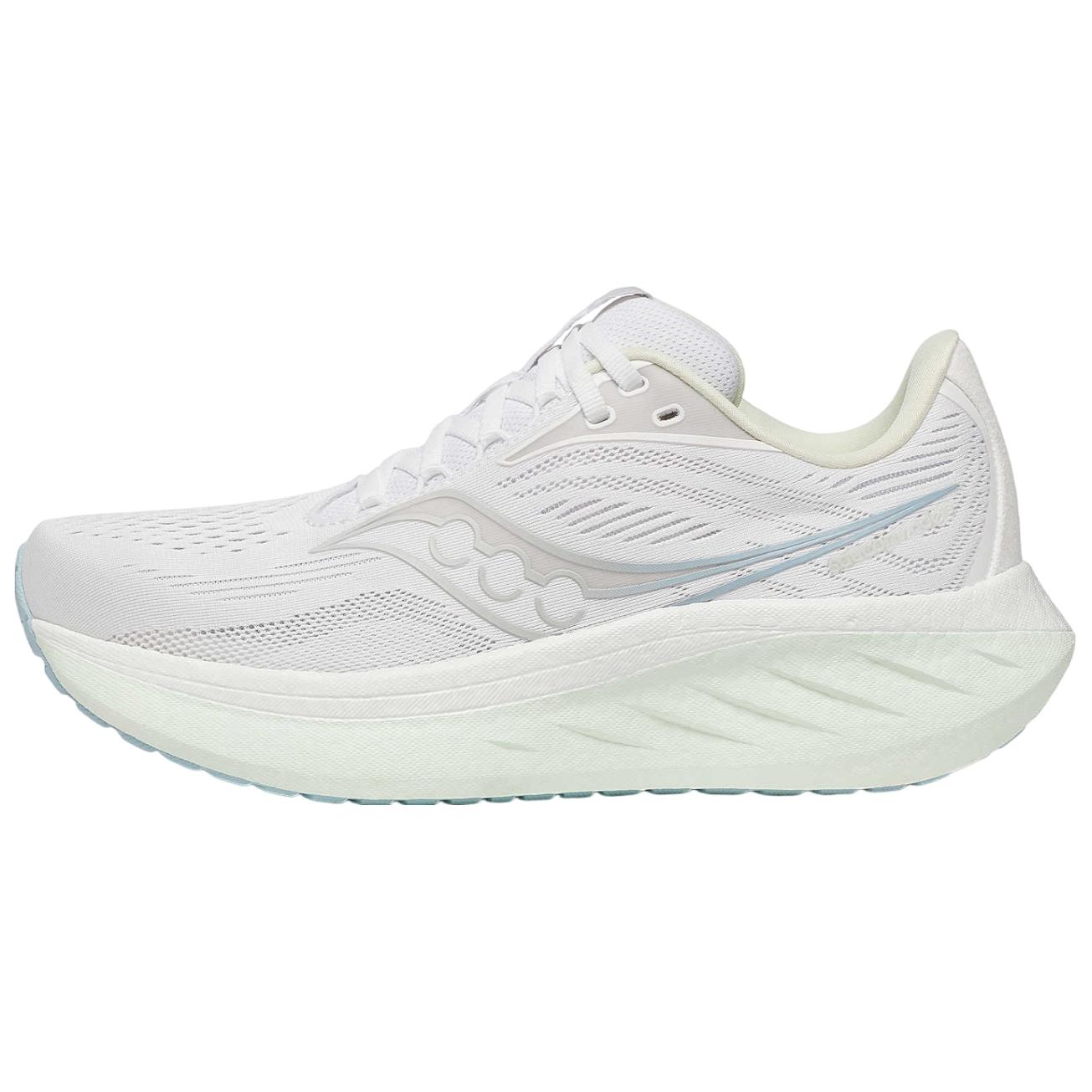 (Women) Saucony Ride 18 Running Shoes White - Comfortable, Durable, Non-slip. S11000-152