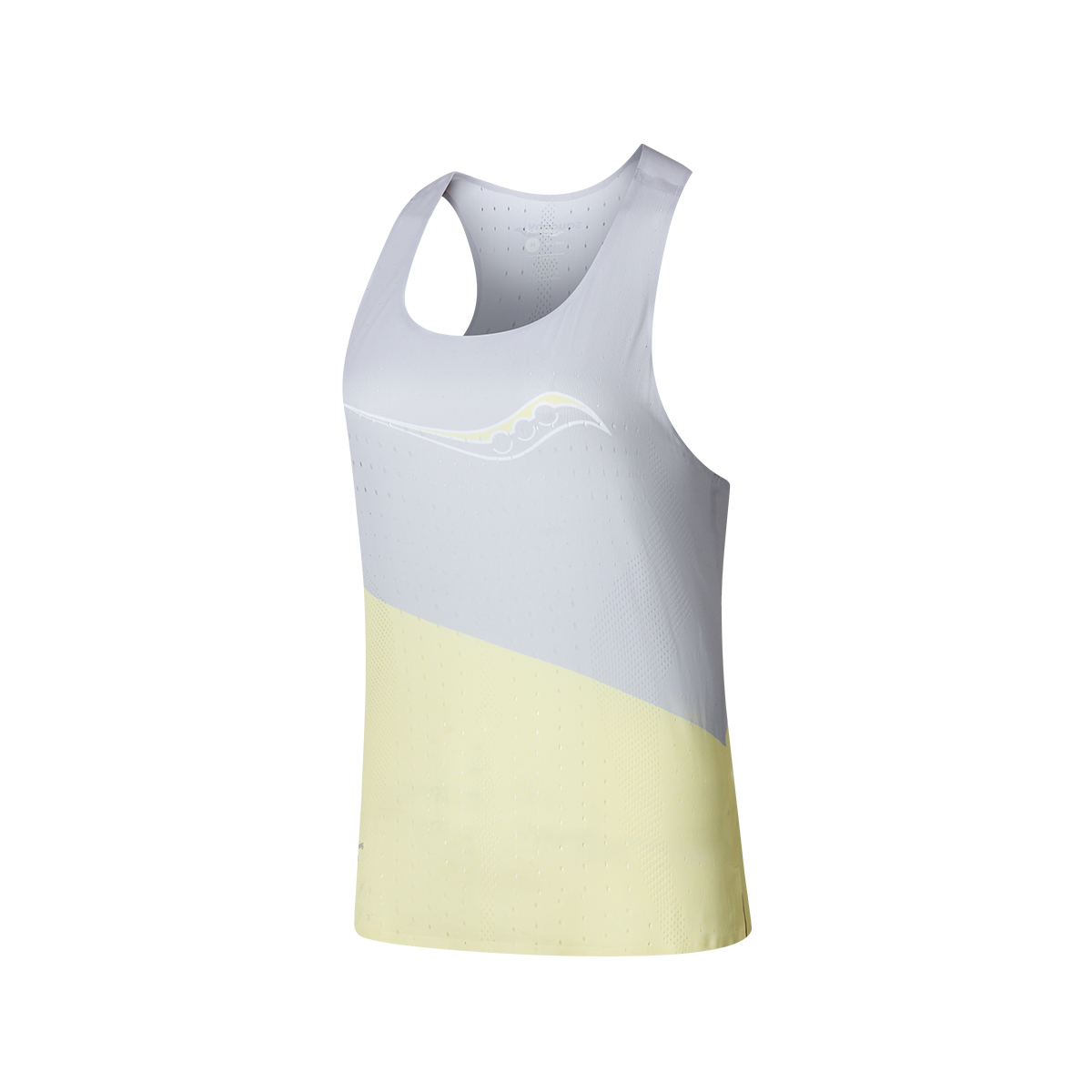 (Women) Saucony Single-Layer Vest - Minimalist Style in Sheer Yellow. SA1259TK01T-YL033