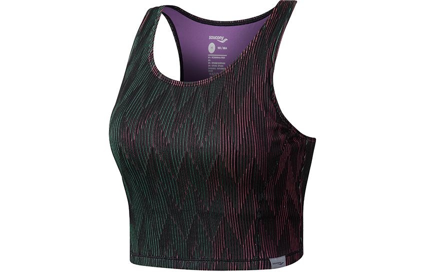 (Women) Saucony Sleeveless Crew Neck Vest Multicolor Wave Pattern. SC1249054A-PR59