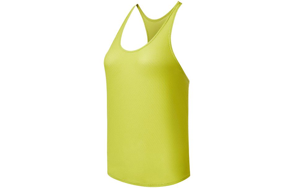 (Women) Saucony Solid Sleeveless Crew Neck Tank Top Mustard Green SC1230010DY-GE28