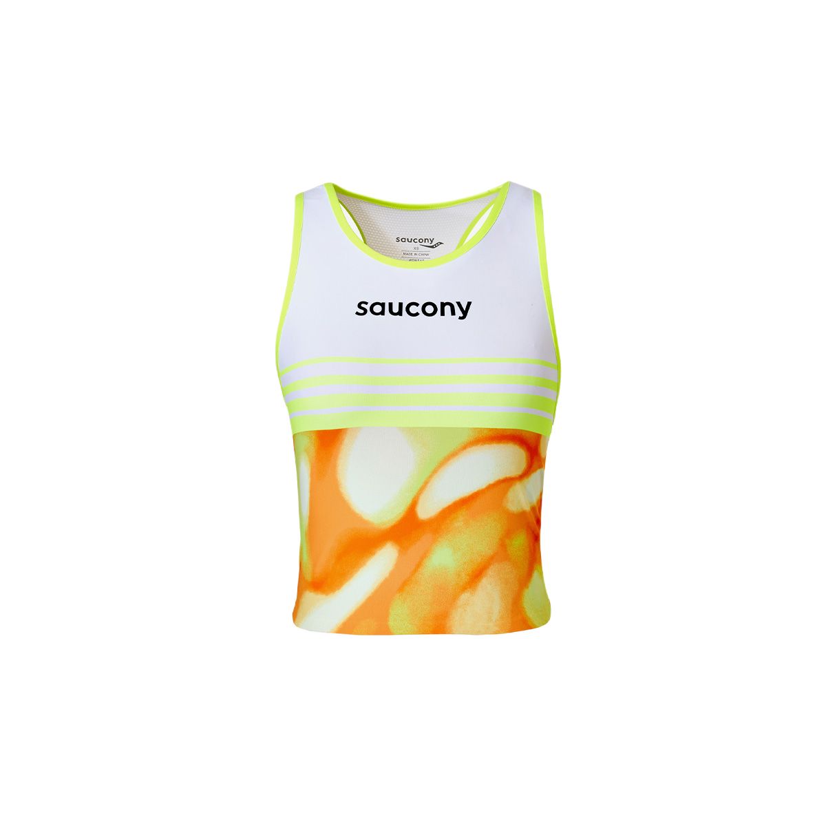 (Women) Saucony Stylish Soft Casual Active Tank Top Orange-Yellow Mix SAW800492-PLS5