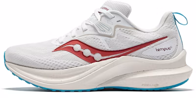 (Women) Saucony Tempus 2 Lightweight Stability Running Shoes White/Red. S10973-215 (Women) Saucony Tempus 2 Lightweight Stability Running Shoes White/Red. S10973-215