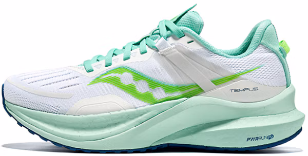 women-saucony-tempus-running-shoes-white-green-breathable-cushion-low-top-s10720-115