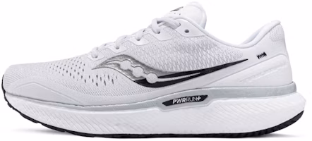 (Women) Saucony Triumph 18 Running Shoes White/Black - Cushioning & Breathable. S10595-100 (M Width) (Women) Saucony Triumph 18 Running Shoes White/Black - Cushioning & Breathable. S10595-100 (M Width)