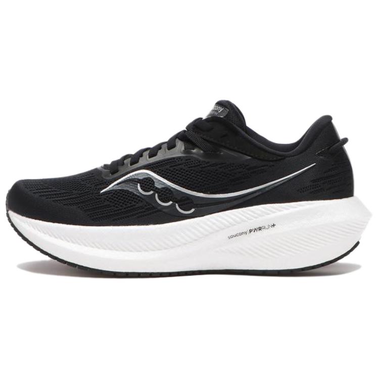 (Women) Saucony Triumph 21 Running Shoes Black - Versatile for Long & Short Runs. S10881-10