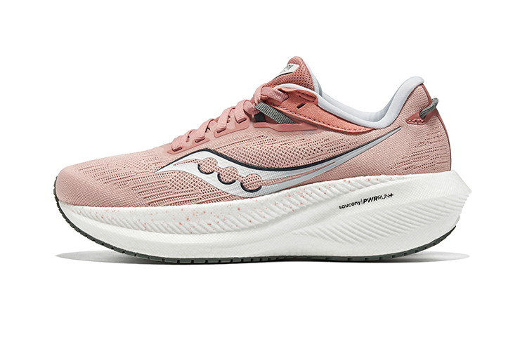 (Women) Saucony Triumph 21 Running Shoes Pink/Green - Lightweight & Durable. S10881-130