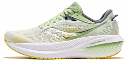 (Women) Saucony Triumph 21 White Green Comfortable Cushioned Breathable Running Shoes S10881-138 (Women) Saucony Triumph 21 White Green Comfortable Cushioned Breathable Running Shoes S10881-138