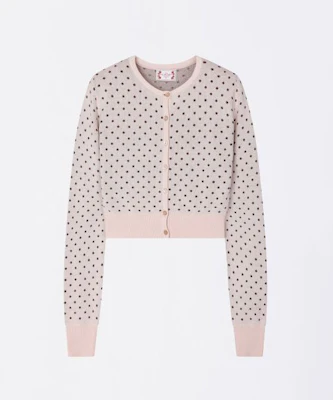 (Women) SCULPTOR Baby Pink/Brown Polka Dot Cardigan SC25S213PK Shop (Women) SCULPTOR Baby Pink/Brown Polka Dot Cardigan SC25S213PK