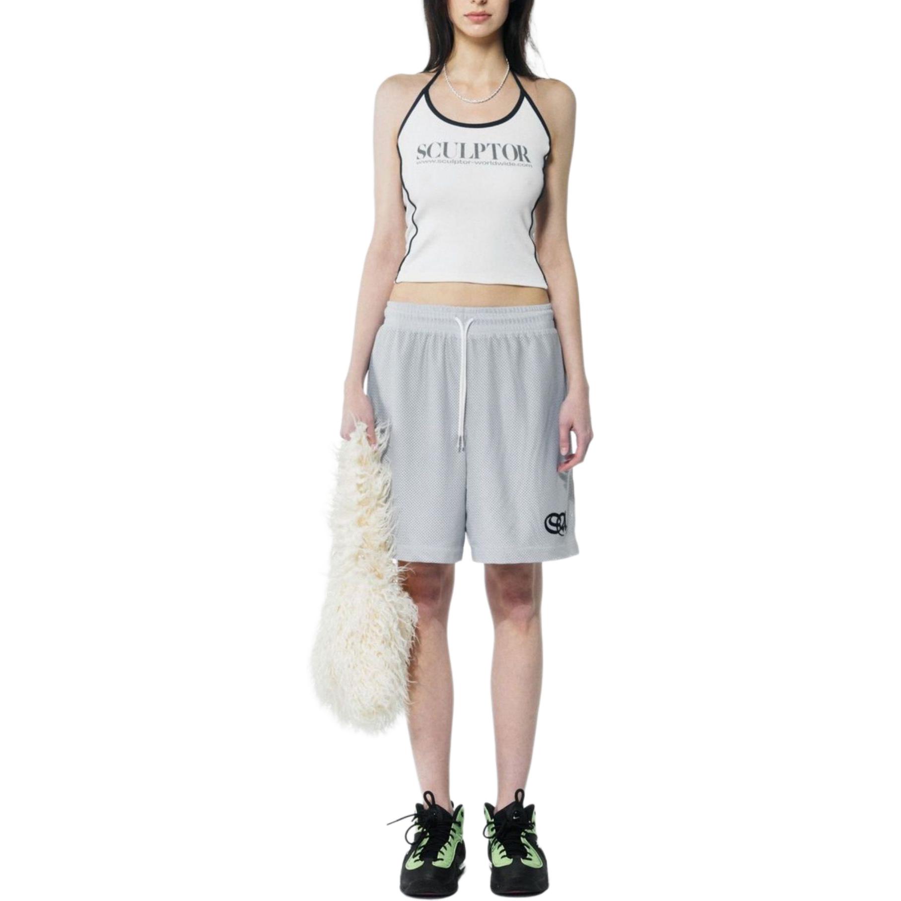 (Women) SCULPTOR Classic Logo Halter Top SS24 Fitted Backless Tank Top SCU-SS24-8128