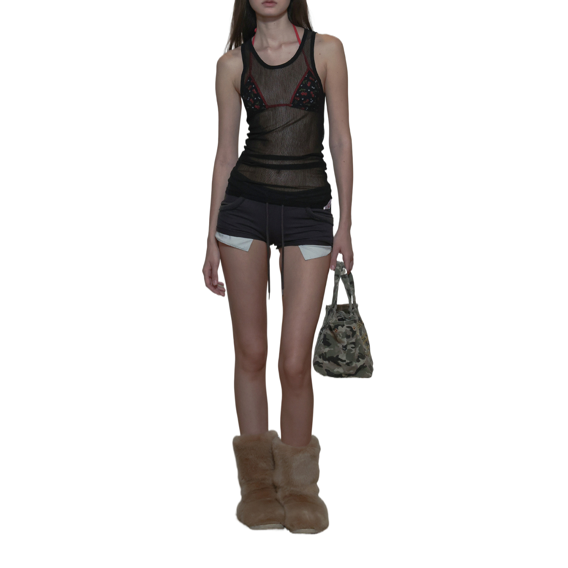 (Women) SCULPTOR Classic Sheer Sleeveless Top Trendy Fashion Vest SCU-SS25-10316