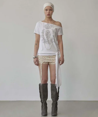 (Women) SCULPTOR Cottage Garter Belt Skort Raw Skirt Shorts SC25S439IV Order (Women) SCULPTOR Cottage Garter Belt Skort Raw Skirt Shorts SC25S439IV