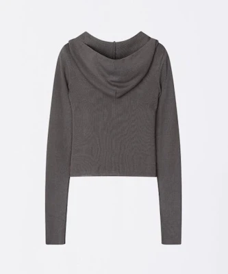 (Women) SCULPTOR Silhouette Knit Zip-Up Hoodie in Charcoal SC25S109CH Purchase (Women) SCULPTOR Silhouette Knit Zip-Up Hoodie in Charcoal SC25S109CH
