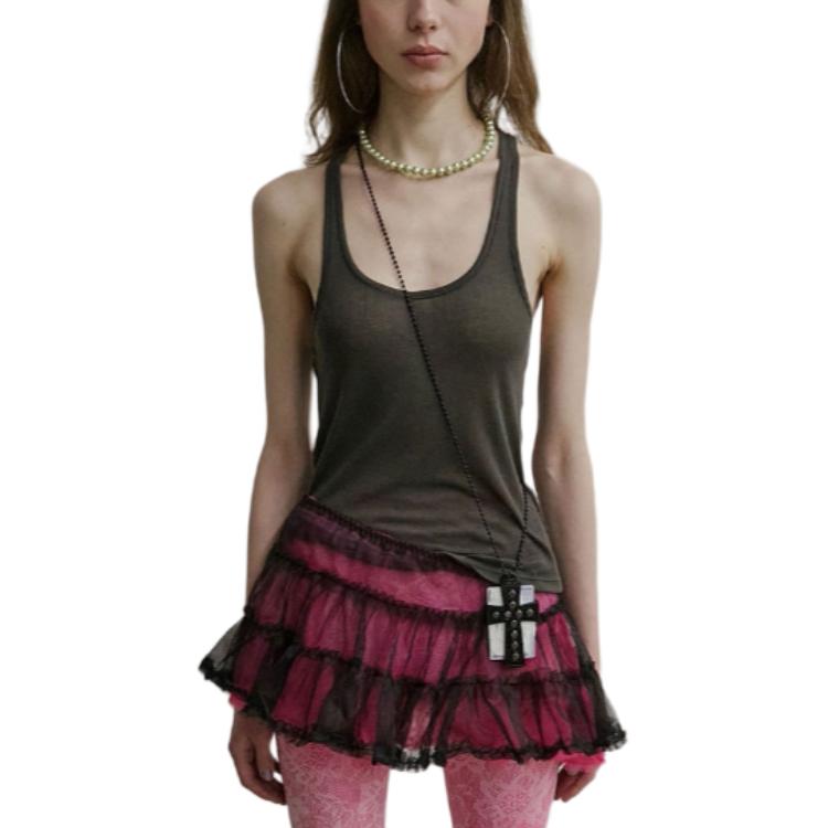(Women) SCULPTOR SS26 Thong Sleeveless Charcoal Comfortable Basic Tank Top SC26S225CH