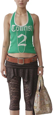 (Women) SCULPTOR Tourist Boucle Halter Minimalist Casual Letter Number Tank Top Women SCU-SS25-12900 Buy (Women) SCULPTOR Tourist Boucle Halter Minimalist Casual Letter Number Tank Top Women SCU-SS25-12900