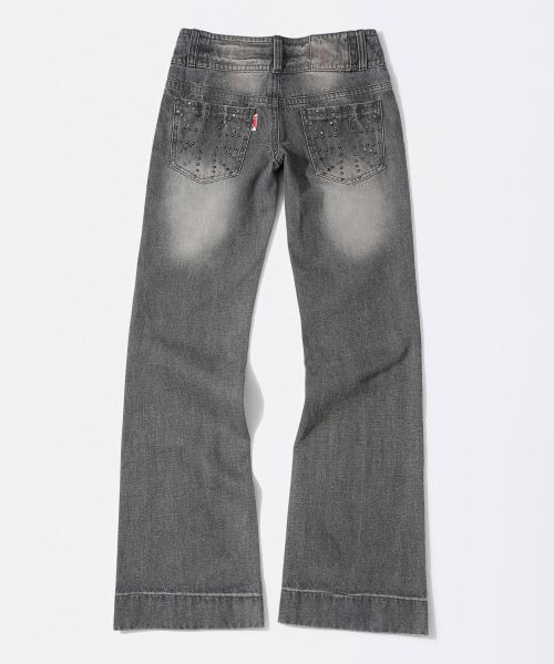 Purchase (Women) Sculptor Union Jack Engineered Denim Washed Gray Jeans SC25S410LG