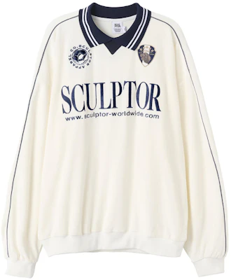 (Women) SCULPTOR Velour Soccer Jersey White Comfortable Trendy Football Shirt SCU-SS25-9952 Buy (Women) SCULPTOR Velour Soccer Jersey White Comfortable Trendy Football Shirt SCU-SS25-9952