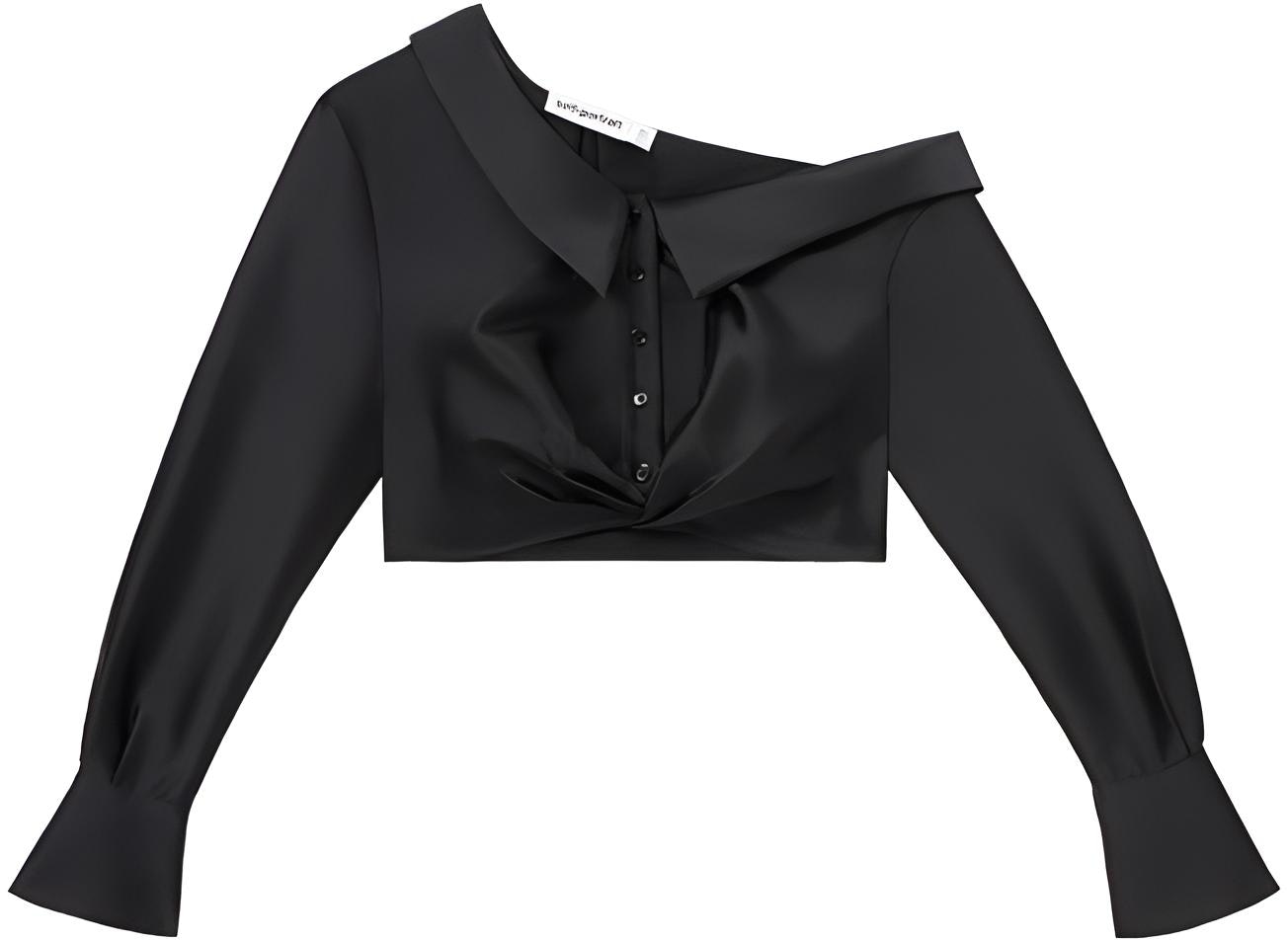 women-self-portrait-asymmetric-square-neck-long-sleeve-shirt-classic-black-swf-352-c03400