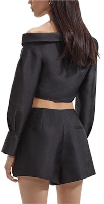 (W) Self-Portrait 不對稱方領長袖襯衫 - 經典黑 SWF352C03400 Shop (W) Self-Portrait 不對稱方領長袖襯衫 - 經典黑 SWF352C03400