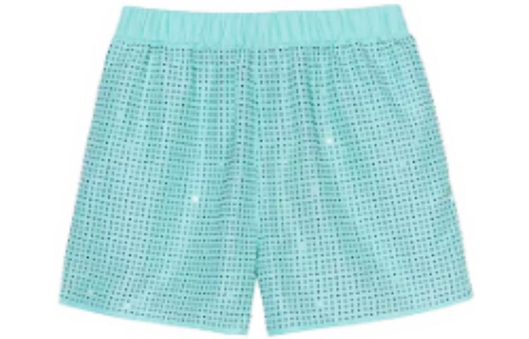 Order (W) Self-Portrait 珠飾亮片高腰寬鬆短褲 - 薄荷綠 SWF341K00700