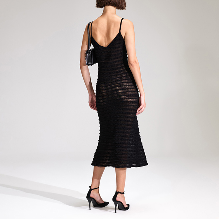 (Women) Self-Portrait  Black Beaded Fishtail Slip Dress SWF342M07300 圖 4