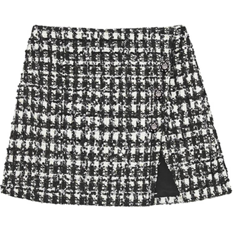 (Women) Self-Portrait  Black Checkered Chic & Comfy Short Skirt. SWF344Q01500 圖 2