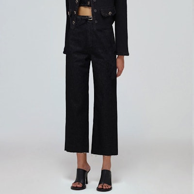 (W) Self-Portrait 黑色高腰寬褲鬆身牛仔褲 SWF332K01700 Purchase (W) Self-Portrait 黑色高腰寬褲鬆身牛仔褲 SWF332K01700
