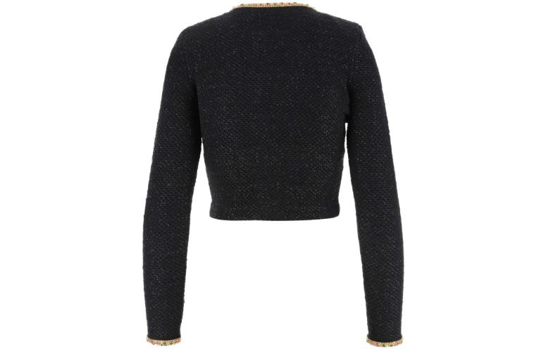 Lookbook (W) Self-Portrait 黑色珠飾釦長袖針織毛衣 AW23167JBBLACK