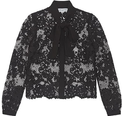 (W) 셀프포트레이트 블랙 레이스 패턴 롱슬리브 캐주얼 셔츠 SWF344C02700 Order (W) 셀프포트레이트 블랙 레이스 패턴 롱슬리브 캐주얼 셔츠 SWF344C02700