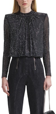 (W) Self-Portrait 黑色長袖襯衫搭配星空亮片細節 SWF344C02500 Lookbook (W) Self-Portrait 黑色長袖襯衫搭配星空亮片細節 SWF344C02500