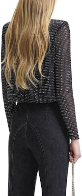 (W) Self-Portrait 黑色長袖襯衫搭配星空亮片細節 SWF344C02500 Shop (W) Self-Portrait 黑色長袖襯衫搭配星空亮片細節 SWF344C02500