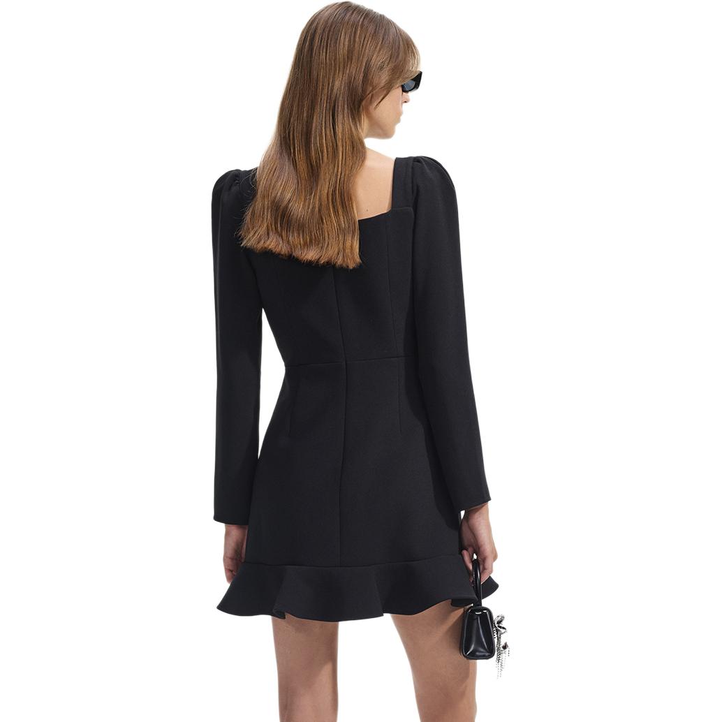 (Women) Self-Portrait  Black Long Sleeve Square Neck Mini Dress SWF351Y00900 圖 4