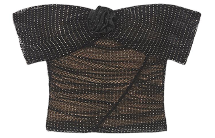 (Women) Self-Portrait  Black Off-Shoulder Rhinestone Floral Dress SWF352C03500 圖 2