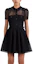 Purchase (Women) Self-Portrait Black Puff Sleeve Cut-Out Collar Mini Dress. SWF341Y09900