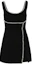 Order (Women) Self-Portrait Black Sleeveless Slim Fit Rhinestone A-Line Dress. SWF344Y20500