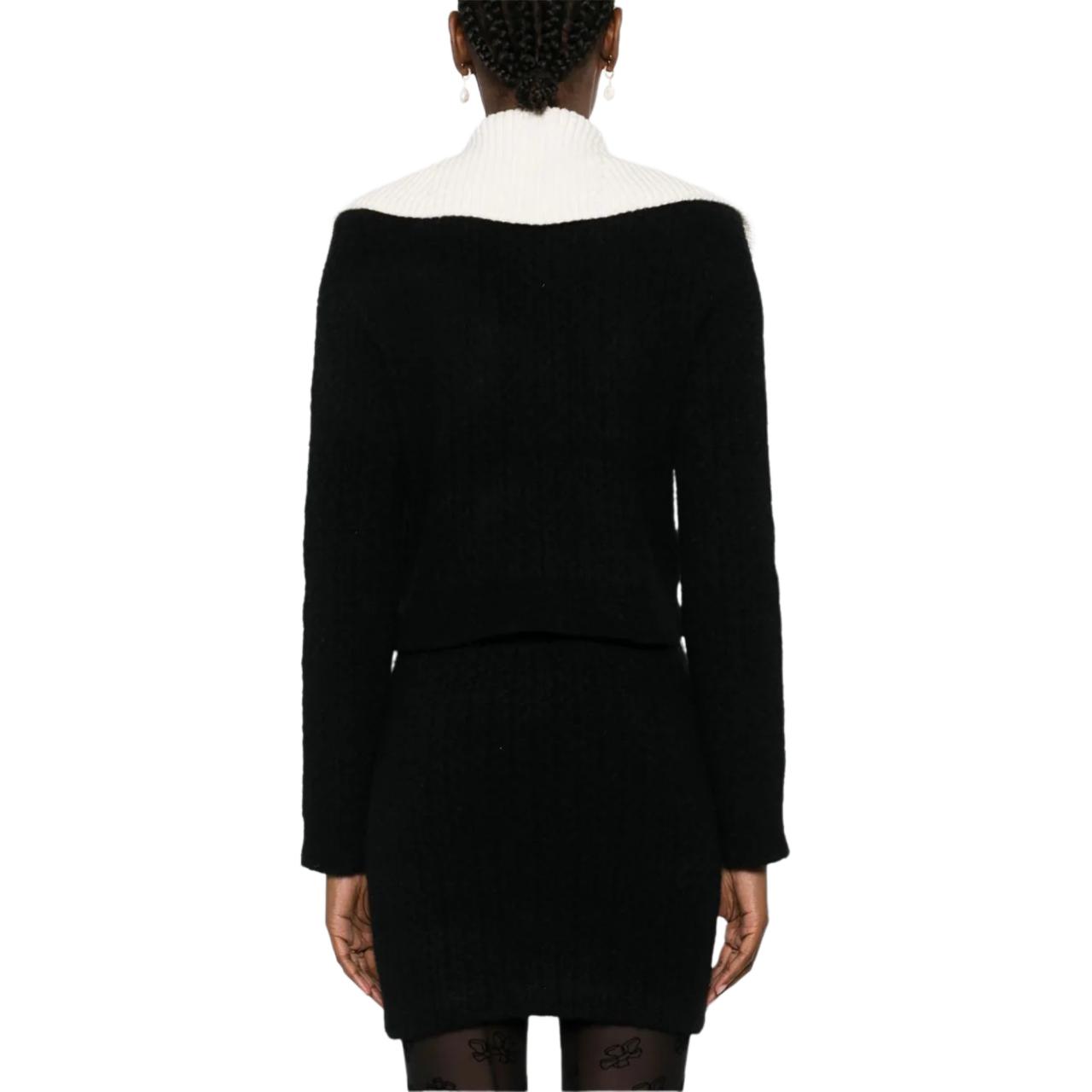 Shop (W) 셀프-포트레이트 블랙 슬림핏 긴소매 버튼업 자켓 AW24074C-BLACK