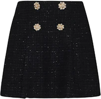 (Women) Self-Portrait Black Solid Slim-Fit Casual Mini Skirt. RS24041SKB-BLACK (Women) Self-Portrait Black Solid Slim-Fit Casual Mini Skirt. RS24041SKB-BLACK