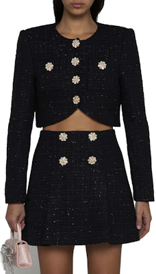 (Women) Self-Portrait Black Solid Slim-Fit Casual Mini Skirt. RS24041SKB-BLACK Shop (Women) Self-Portrait Black Solid Slim-Fit Casual Mini Skirt. RS24041SKB-BLACK