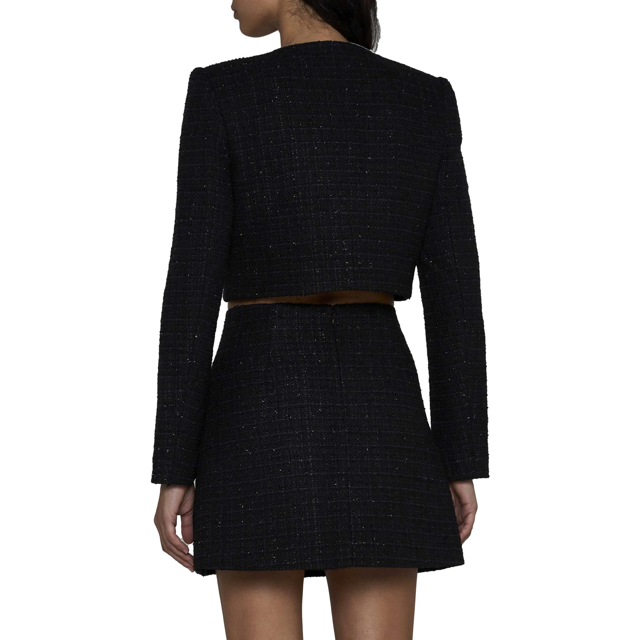 (Women) Self-Portrait  Black Solid Slim-Fit Casual Mini Skirt. RS24041SKB-BLACK 圖 5