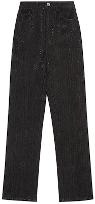 (W) Self-Portrait Jeans Hitam Straight-Leg Zipper Kasual. SWF351K00300 Buy (W) Self-Portrait Jeans Hitam Straight-Leg Zipper Kasual. SWF351K00300