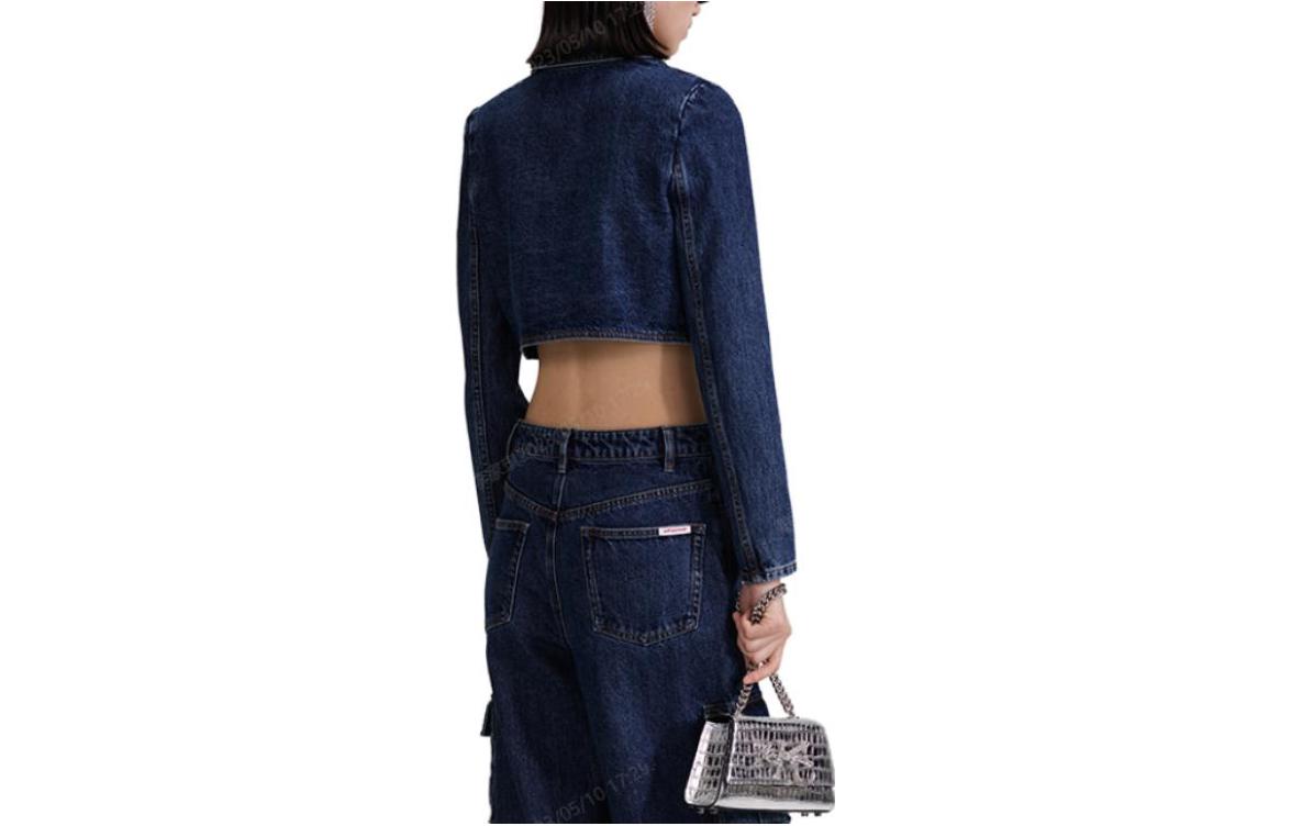 Lookbook (W) Self-Portrait 藍色短版西裝外套（翻領設計，長袖） SWF343T00600