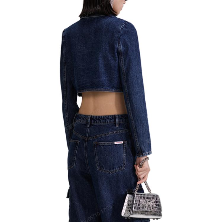 Details for (W) Self-Portrait 藍色短版西裝外套（翻領設計，長袖） SWF343T00600