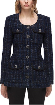 (W) Self-Portrait Jaket Pinggang Tweed Kotak Biru. SWF324T10100 Buy (W) Self-Portrait Jaket Pinggang Tweed Kotak Biru. SWF324T10100